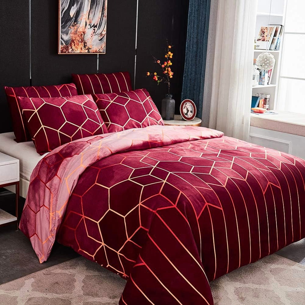 Golden Cosmo Hive | Parure de couette 3 pièces
