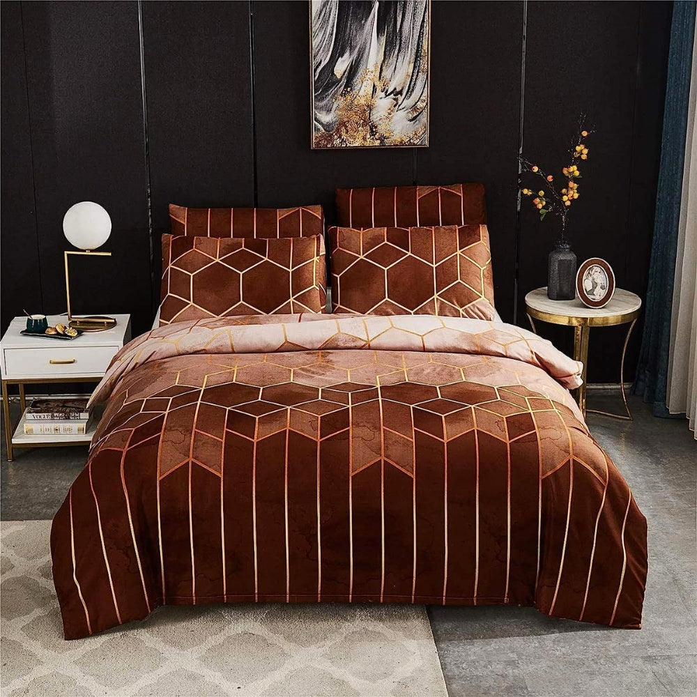 Golden Cosmo Hive | Parure de couette 3 pièces
