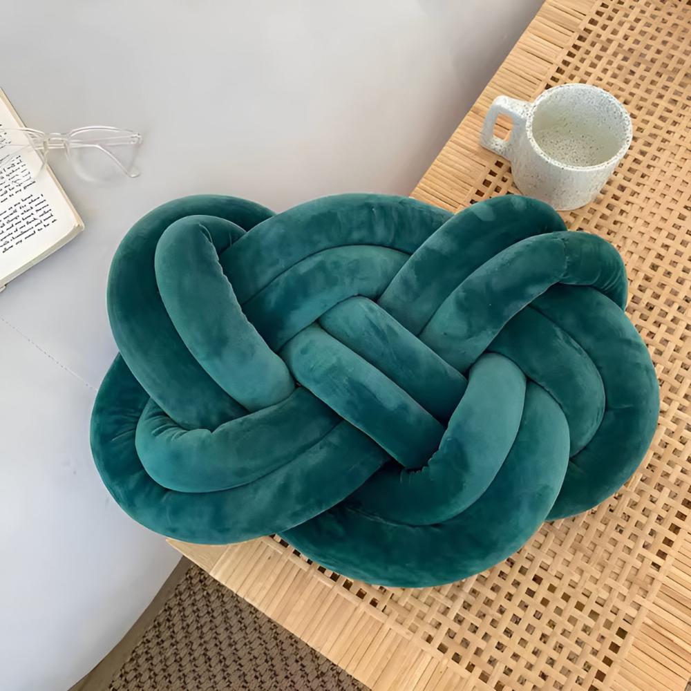 Coussin tressé moelleux