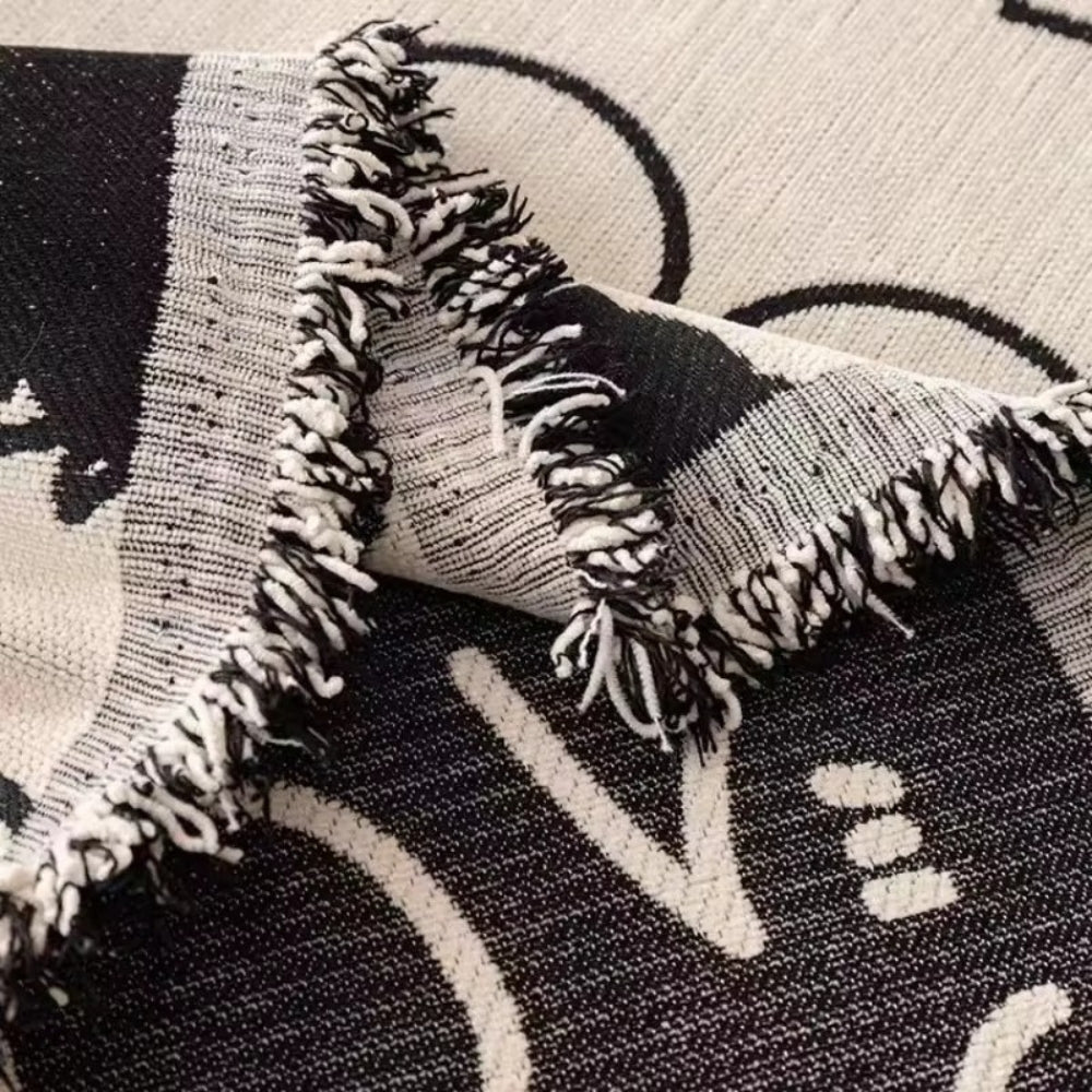 Housse de canapé en chenille motif lutin
