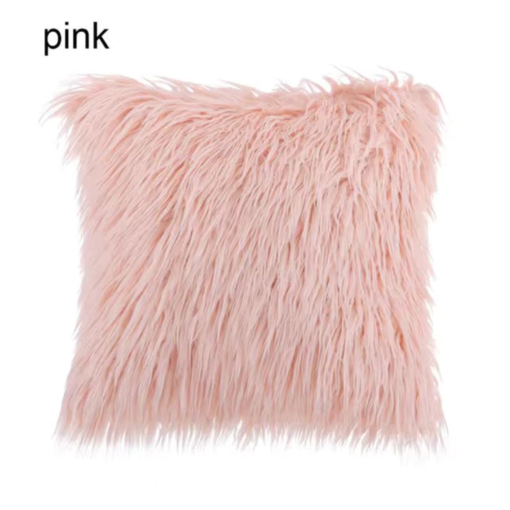Housse de coussin duveteuse chic
