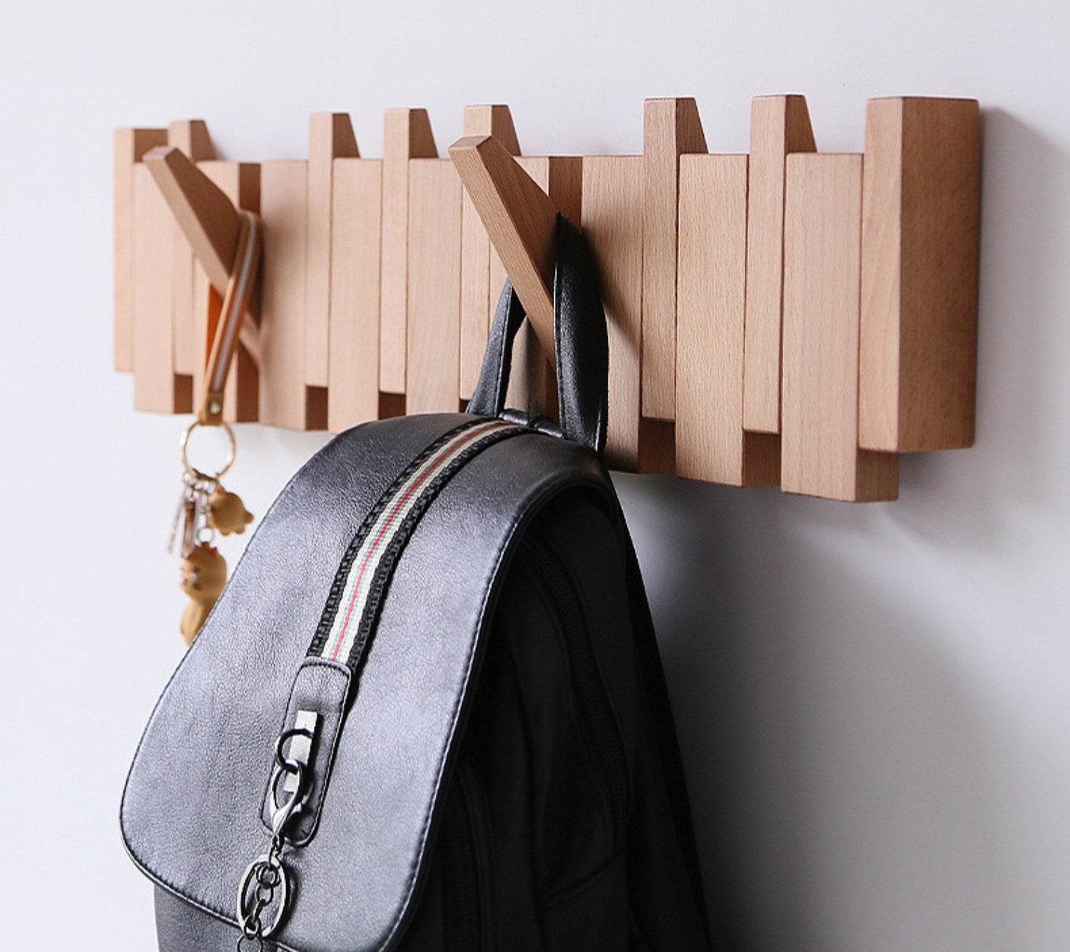 Portemanteau piano en bois fait main