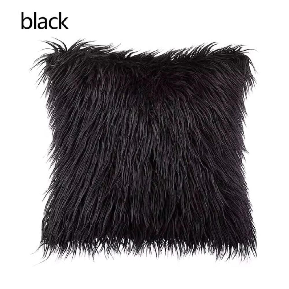 Housse de coussin duveteuse chic