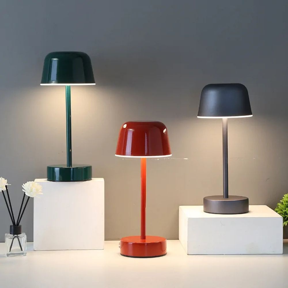 Lampe champignon LED Lustra en L – Rose Bronze