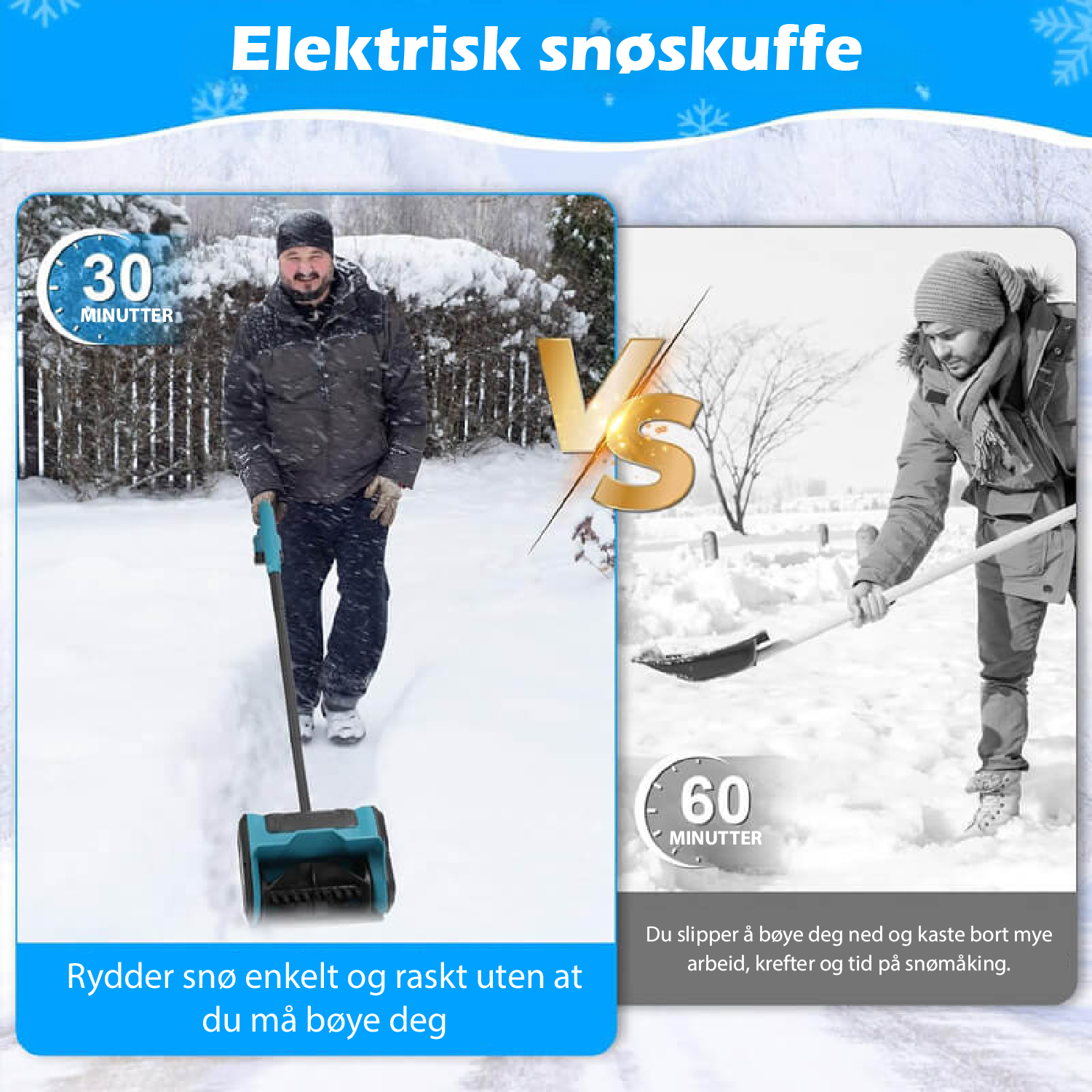 Pelle à Neige Sans Fil sur Batterie – Déneigement Rapide avec 2 Batteries