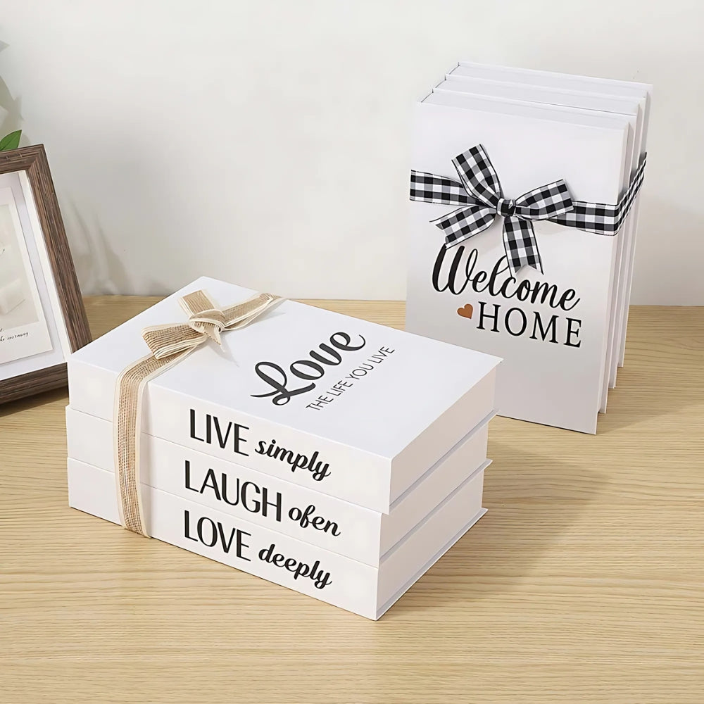 Pile de livres décoratifs rustiques Inspiré – Love the life you live