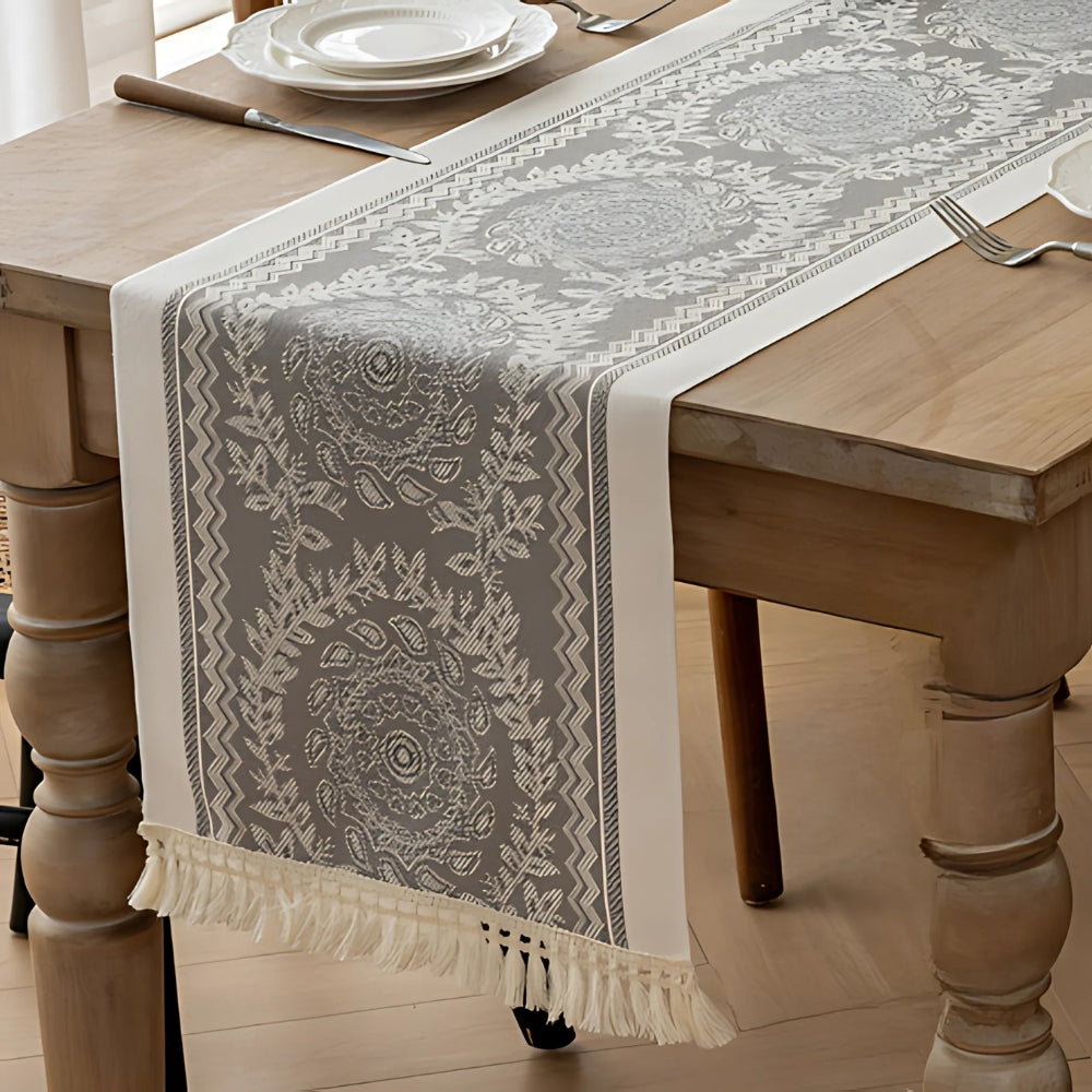 Chemin de table en lin luxueux Leona