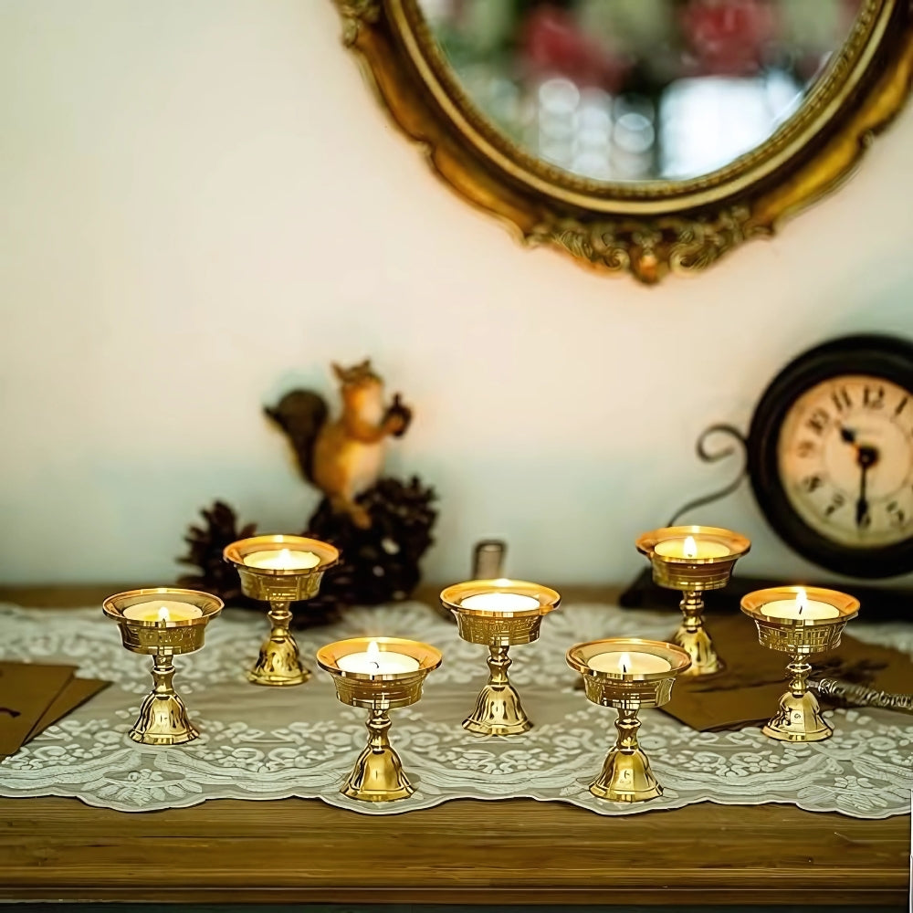 Bougeoir coupe en cuivre vintage