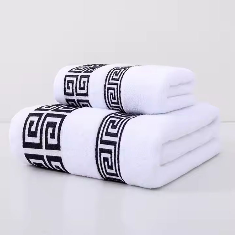 Set de serviettes en coton Casa Luxe Athena | 2 pièces