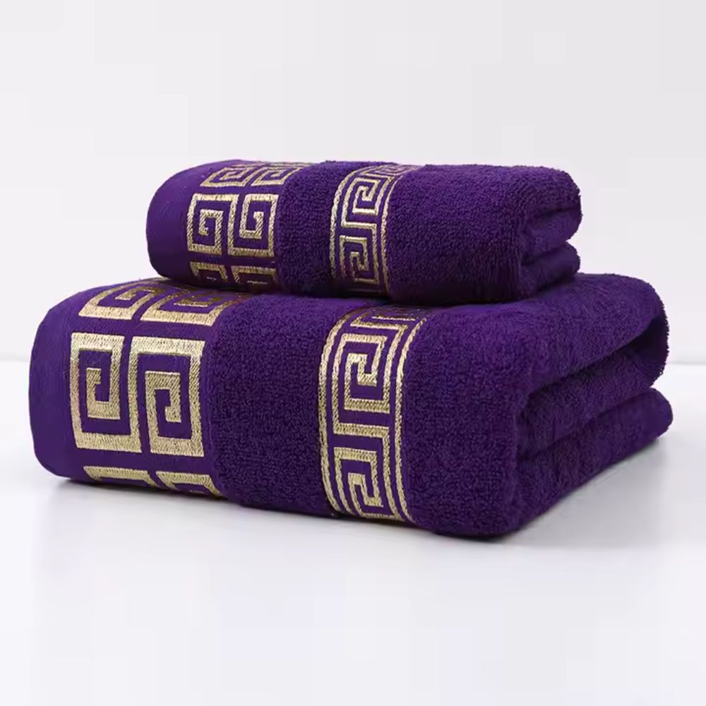 Set de serviettes en coton Casa Luxe Athena | 2 pièces