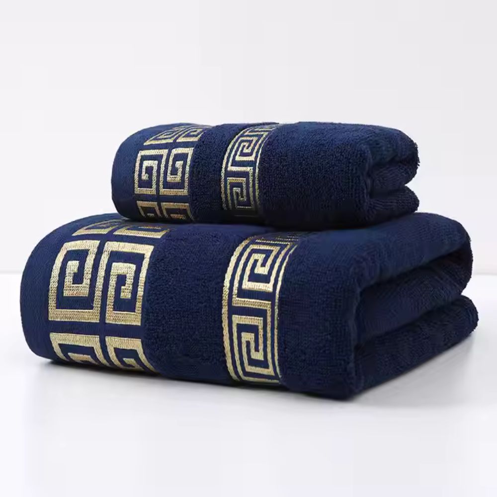 Set de serviettes en coton Casa Luxe Athena | 2 pièces