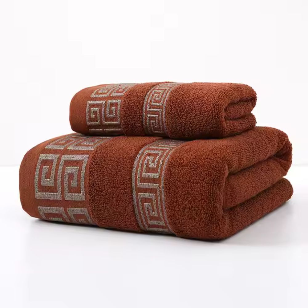 Set de serviettes en coton Casa Luxe Athena | 2 pièces