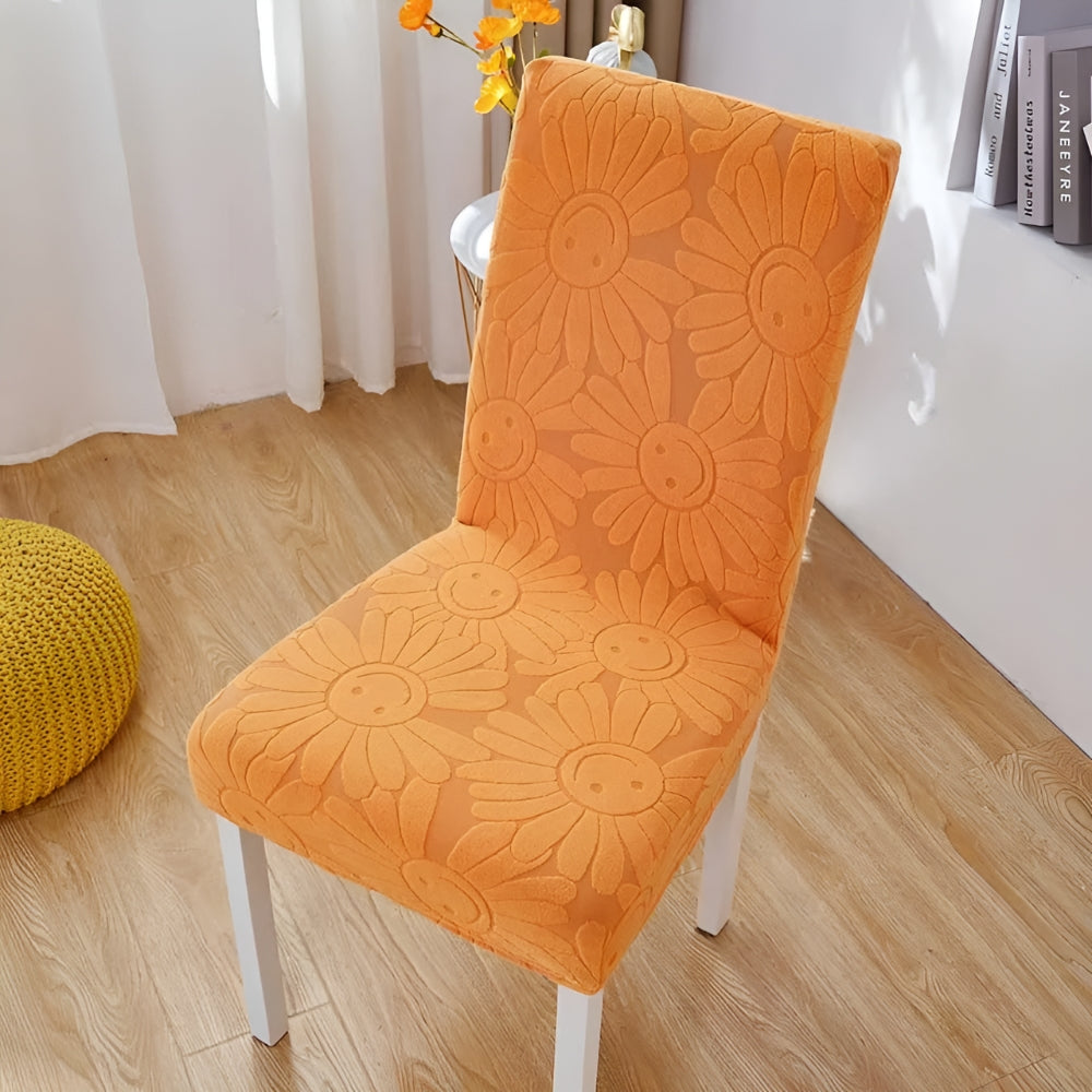 Housse de chaise extensible Fleur smiley