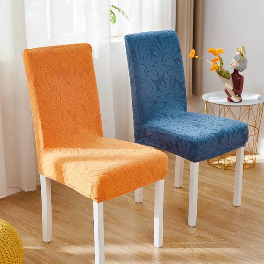 Housse de chaise extensible Fleur smiley