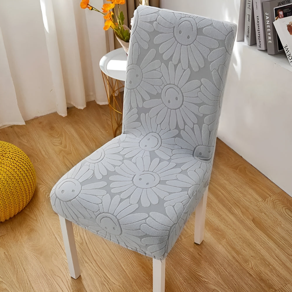Housse de chaise extensible Fleur smiley