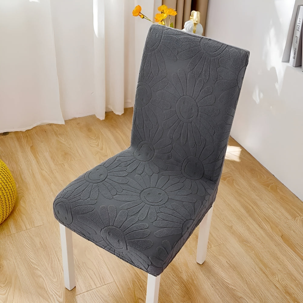 Housse de chaise extensible Fleur smiley