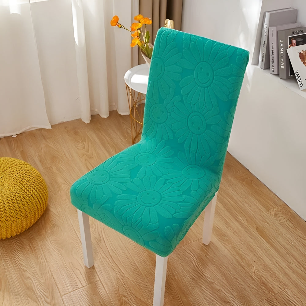 Housse de chaise extensible Fleur smiley