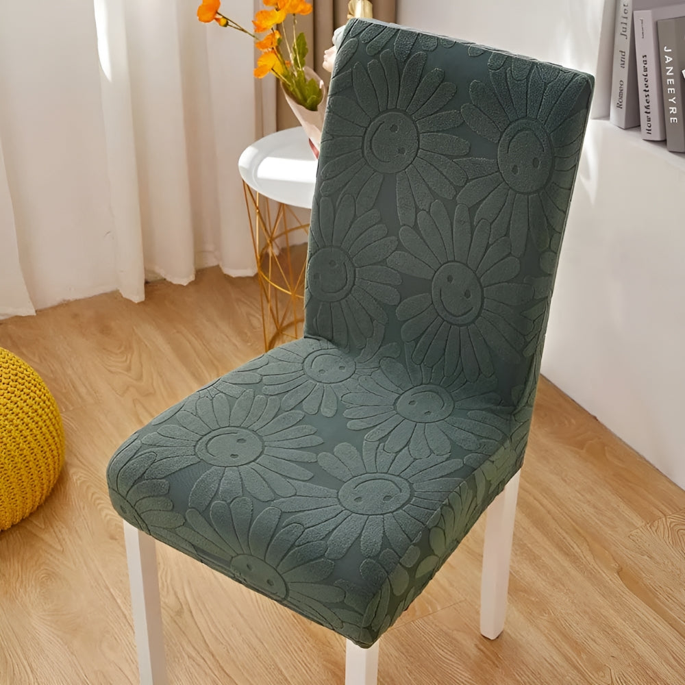 Housse de chaise extensible Fleur smiley