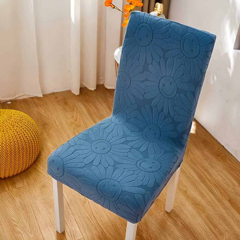 Housse de chaise extensible Fleur smiley