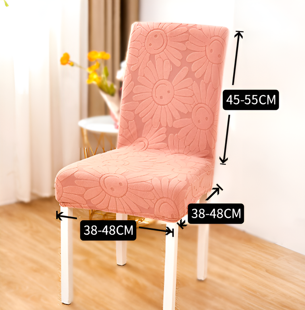 Housse de chaise extensible Fleur smiley