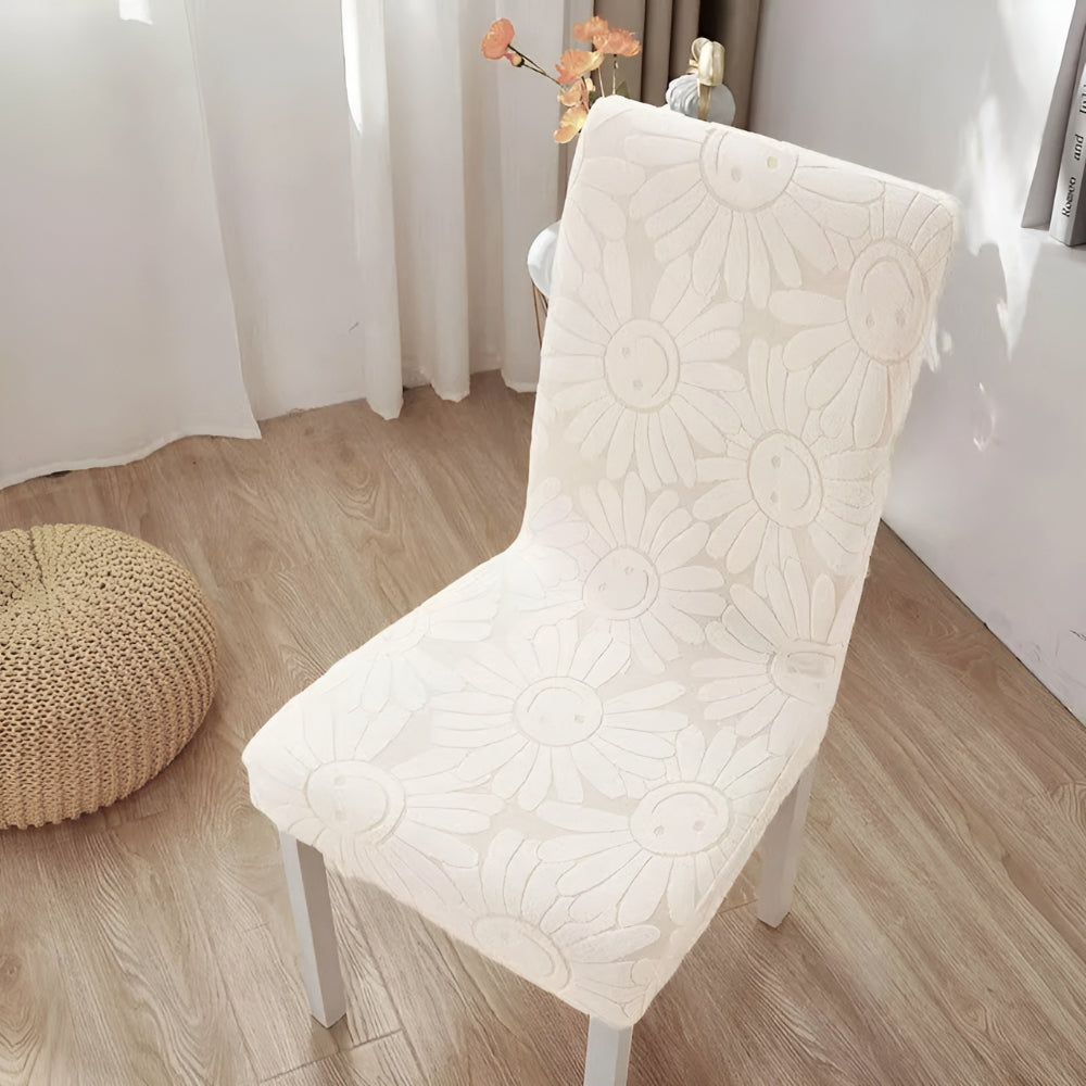 Housse de chaise extensible Fleur smiley