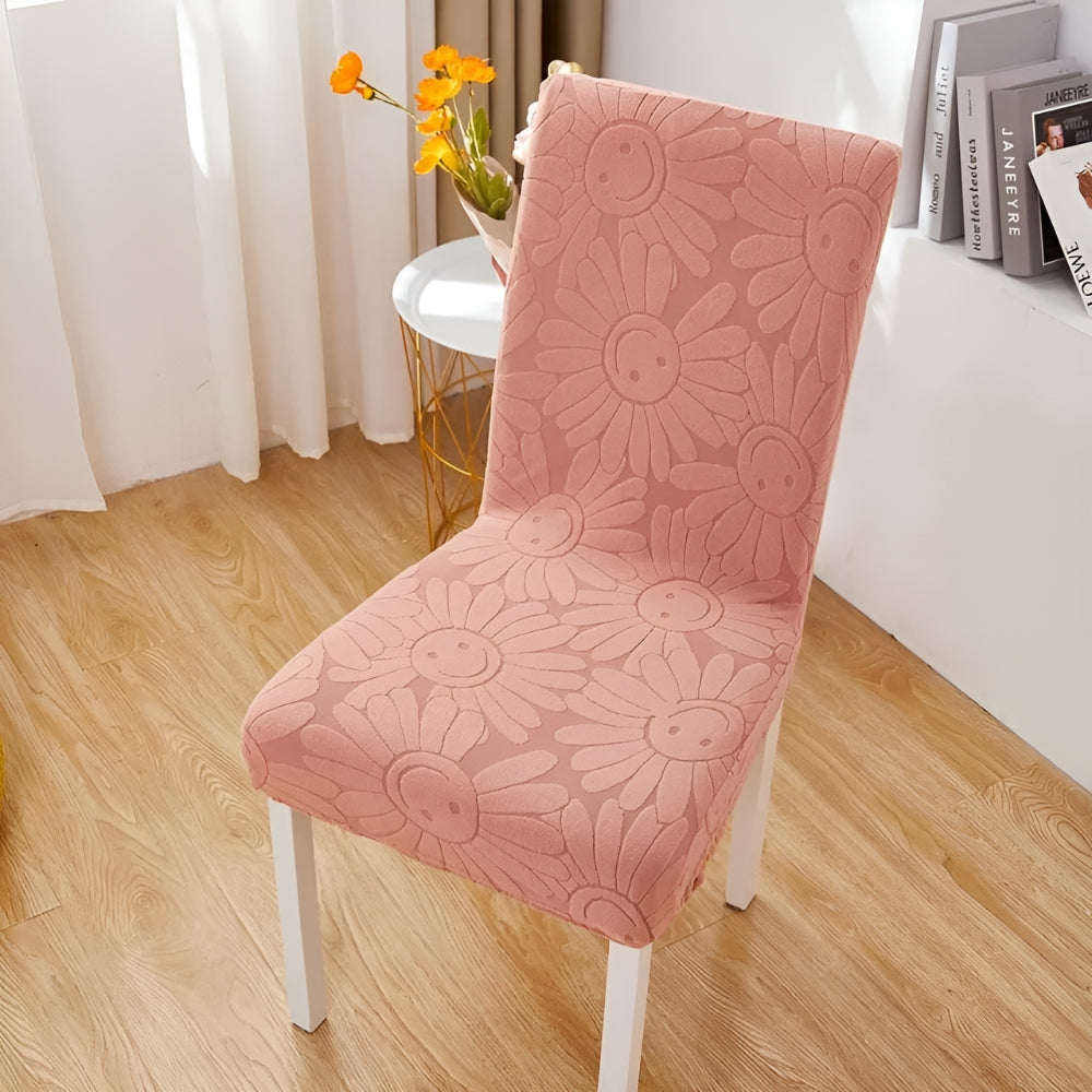 Housse de chaise extensible Fleur smiley