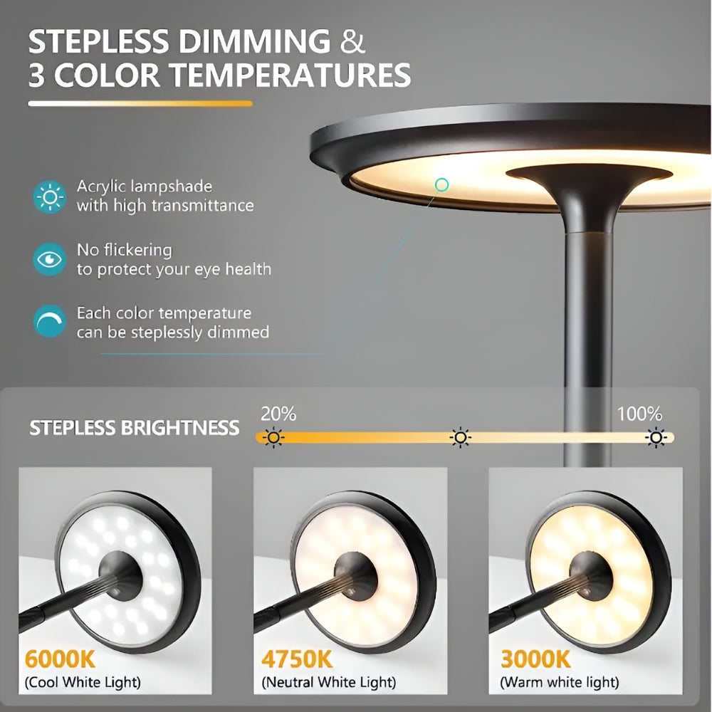 Lampe de bureau LED rechargeable Lunox