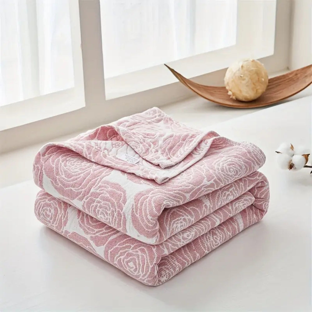 Plaid en coton roses Lure Whisper