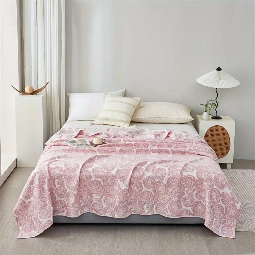 Plaid en coton roses Lure Whisper – Dusty Rose