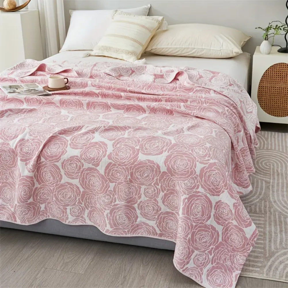Plaid en coton roses Lure Whisper