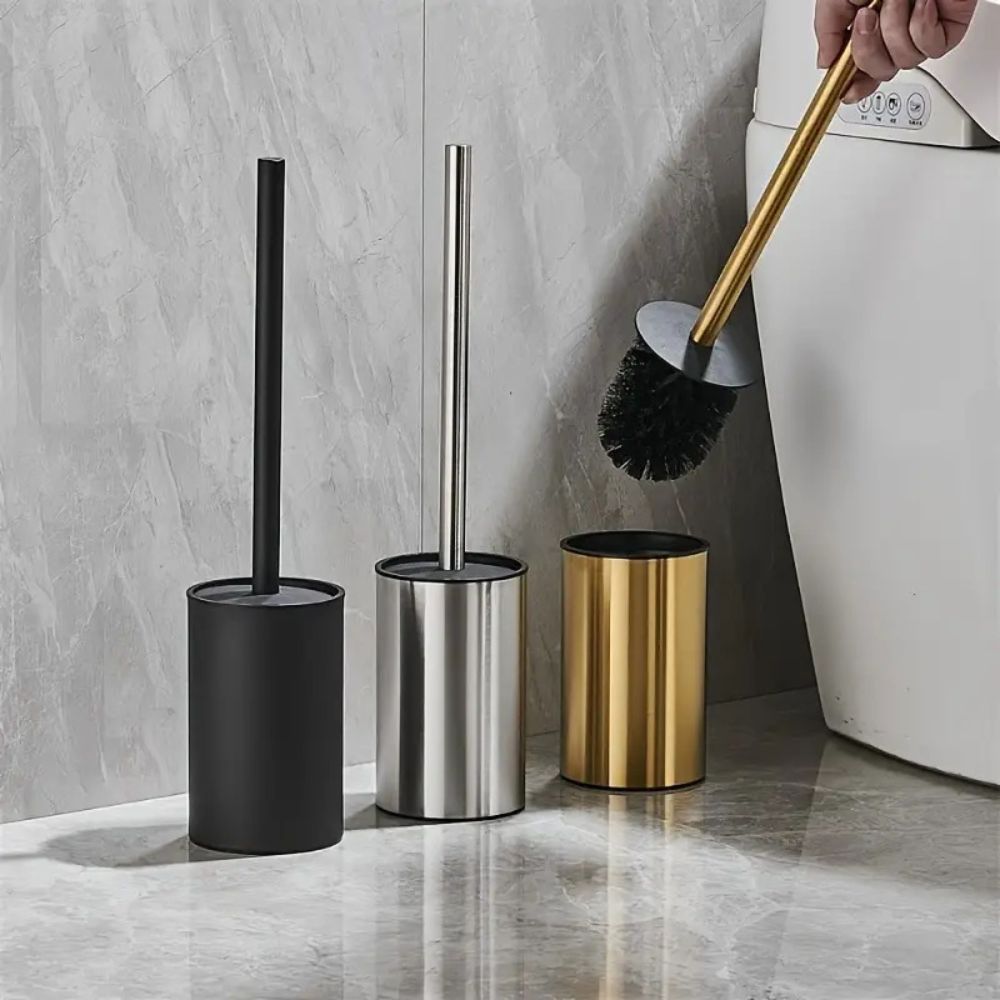 Set de brosse WC sur pied Sanifresh – Doré Finish