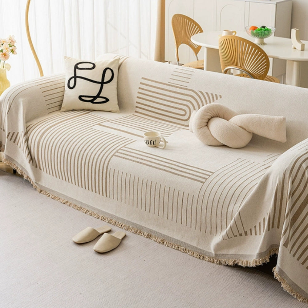 Housse de canapé en chenille flocons de neige – Desert Wave
