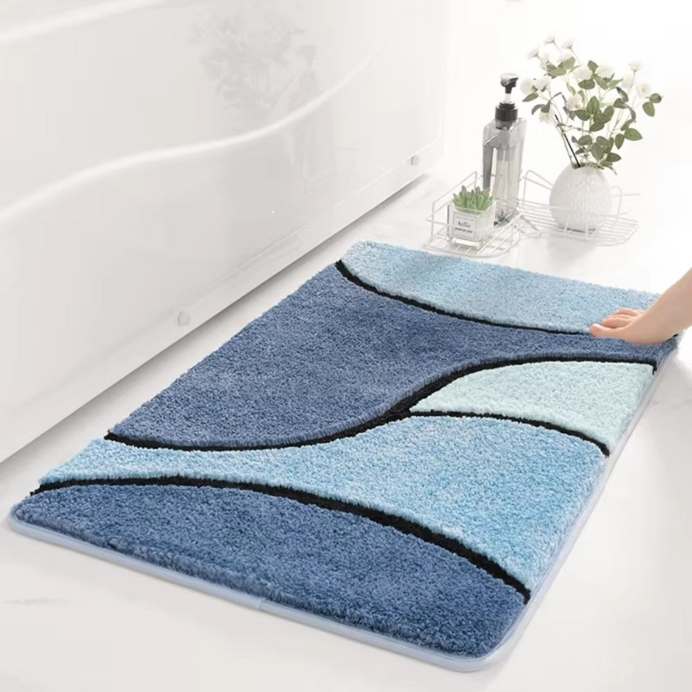 Tapis de salle de bain moelleux absorbant antidérapant – Ocean Mist