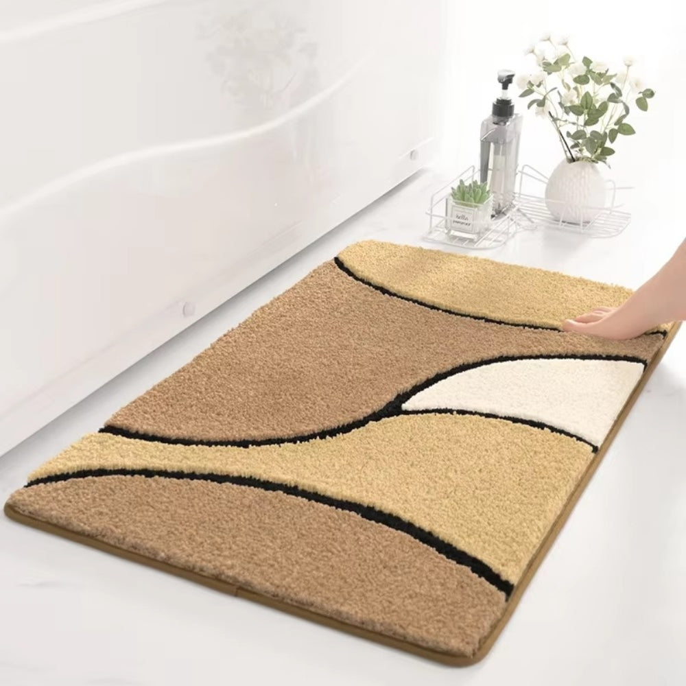 Tapis de salle de bain moelleux absorbant antidérapant