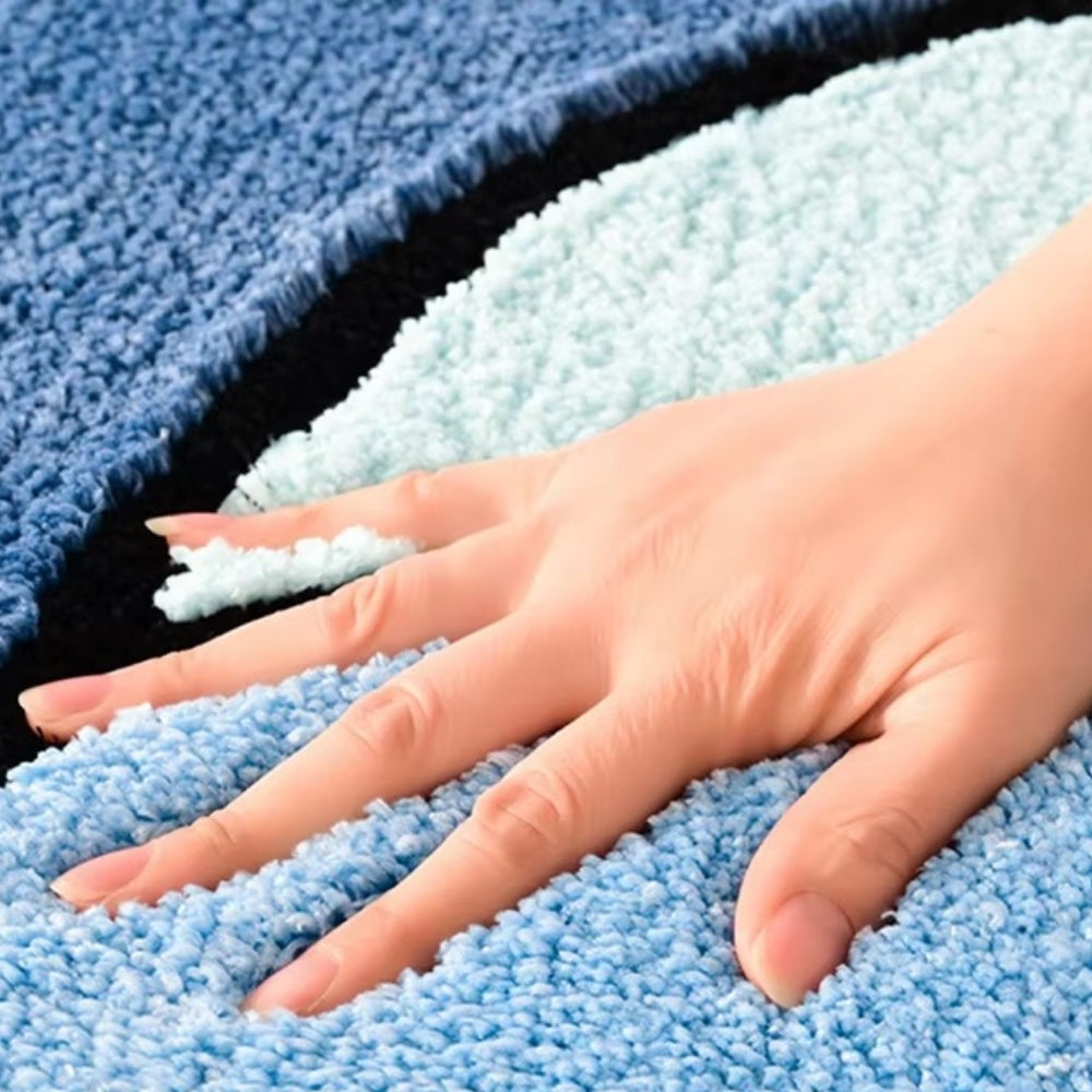 Tapis de salle de bain moelleux absorbant antidérapant
