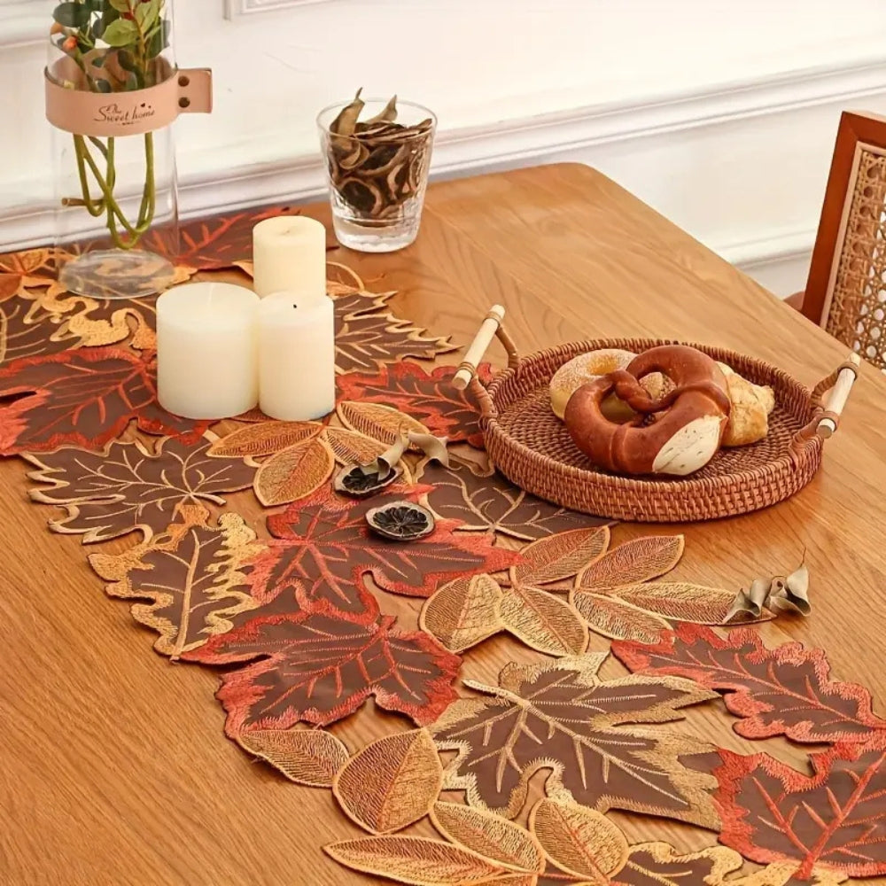 Chemin de table feuilles d'automne