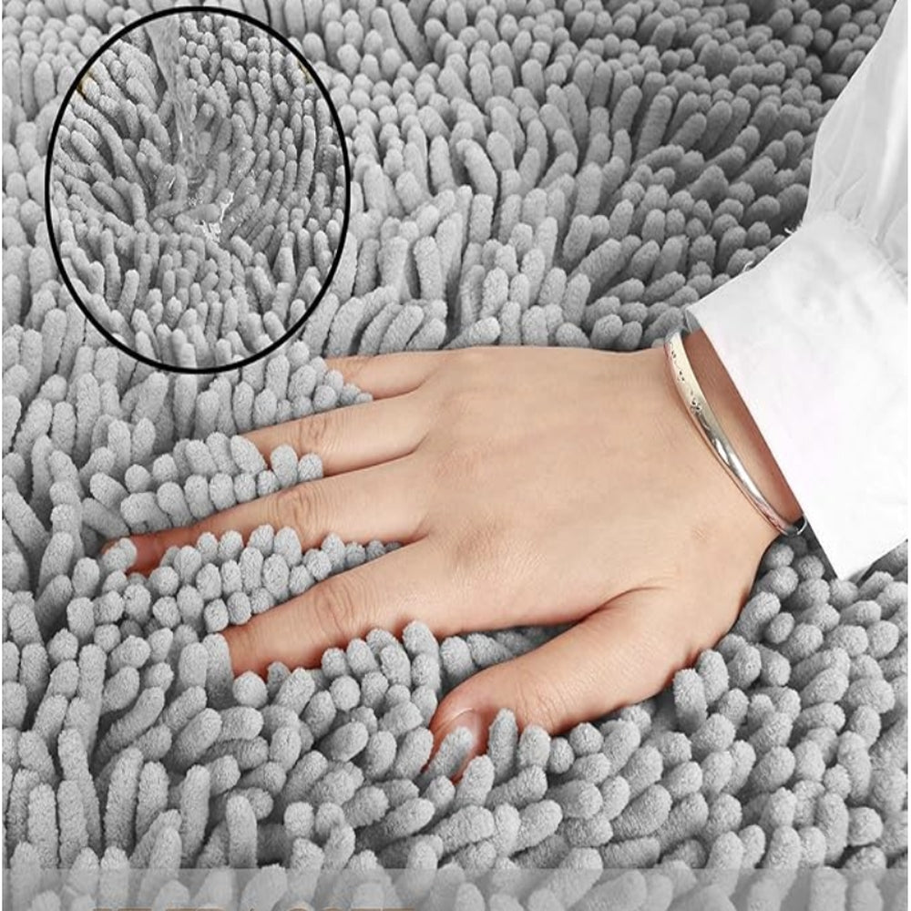 Tapis de bain doux en chenille Mavi
