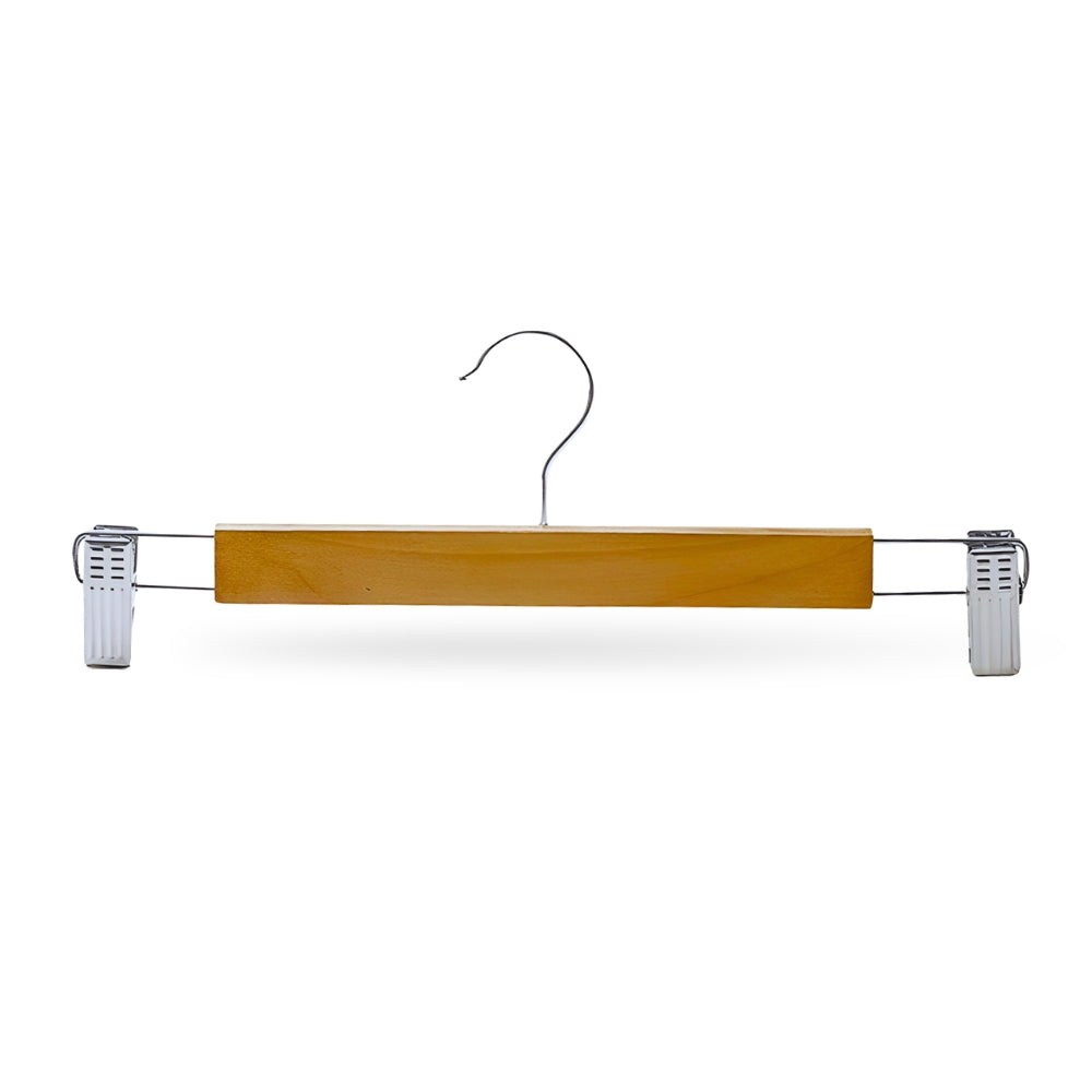 Cintres à pinces en bois premium Maxwell | Lot de 10