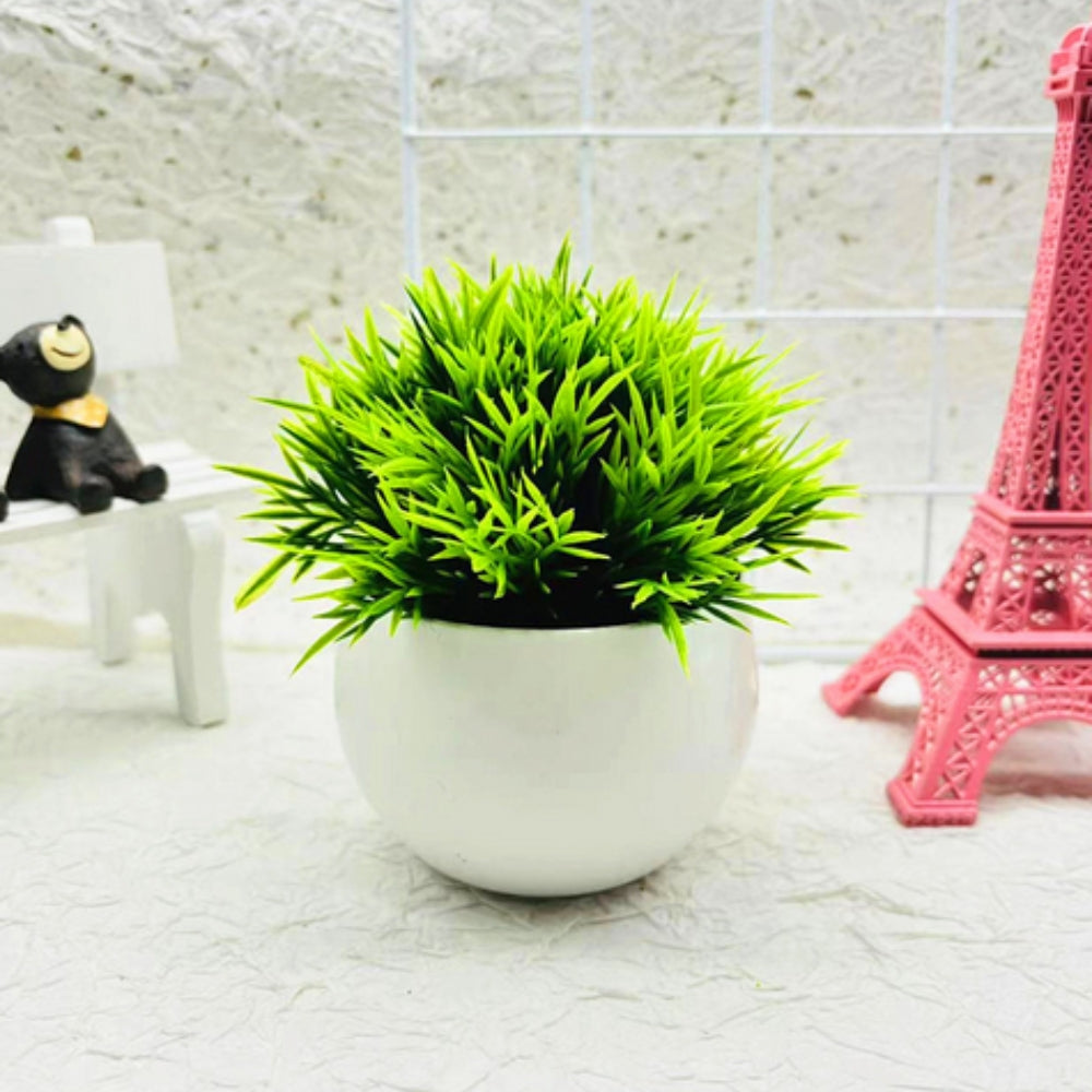 Bonsaï artificiel buis minimaliste en pot