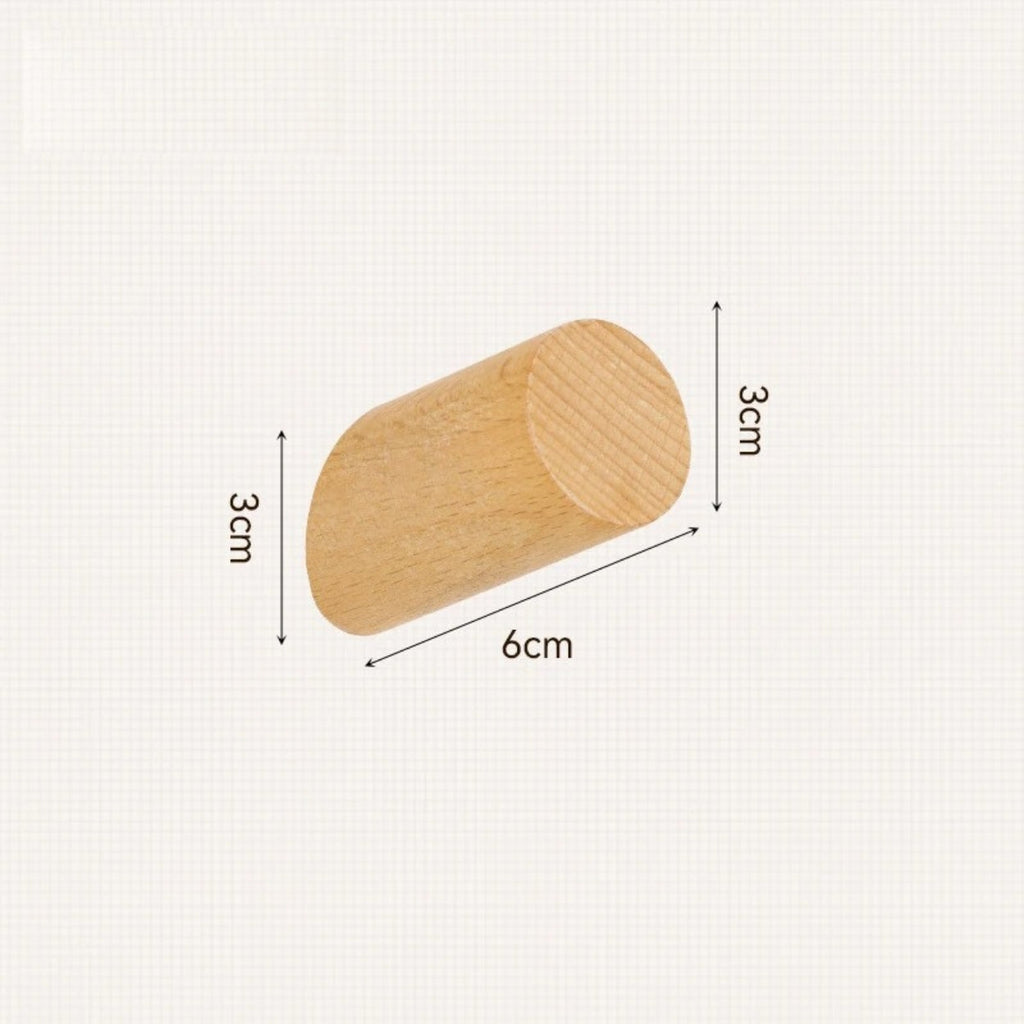 Patère murale minimaliste en hêtre