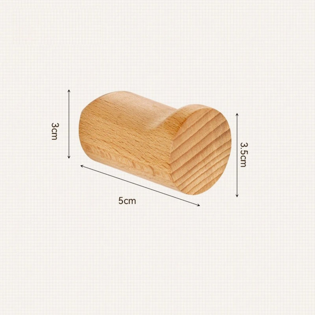 Patère murale minimaliste en hêtre