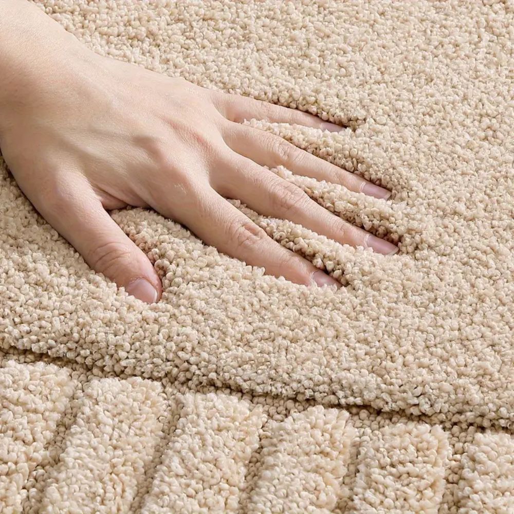 Tapis de bain minimaliste à rayures