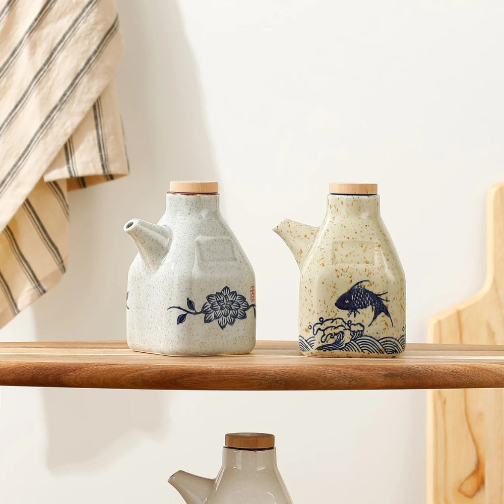 Distributeur d'huile et de sauce en céramique Mizuno