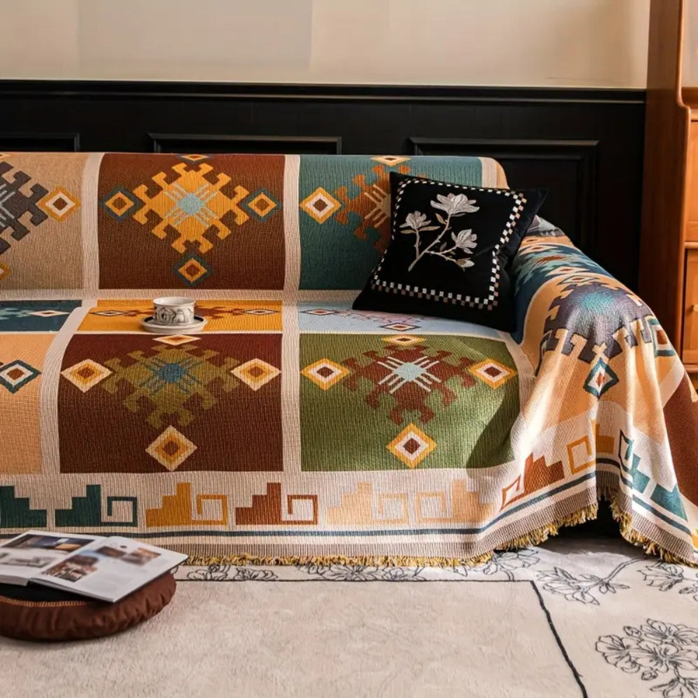 Housse de canapé géométrique tribale moderne