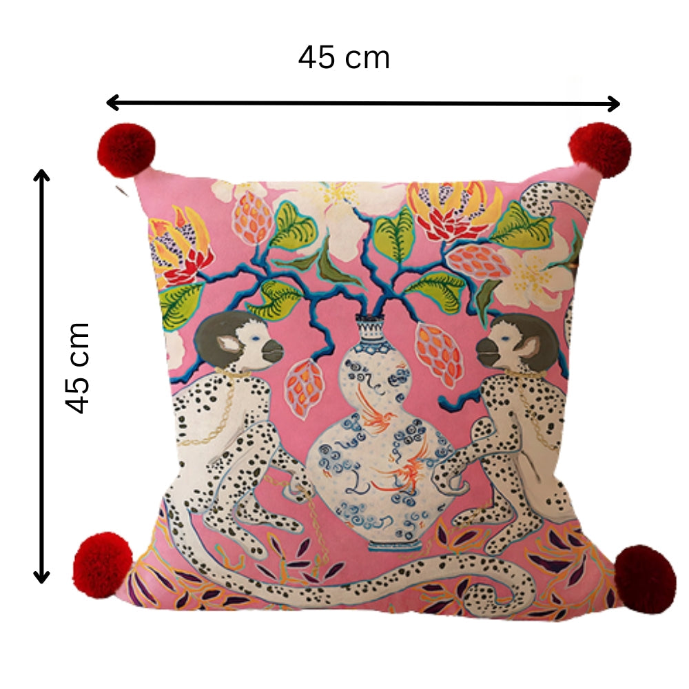 Collection de housses de coussin jardin aux singes