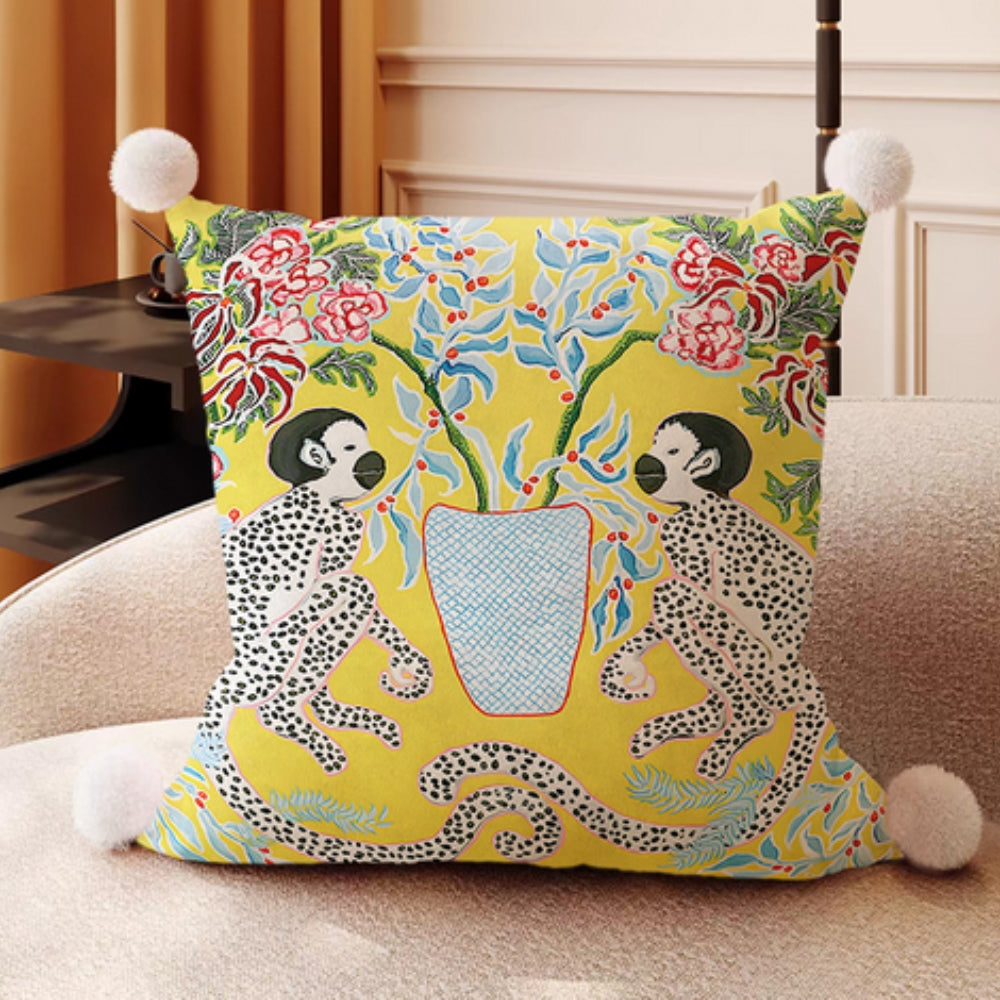 Collection de housses de coussin jardin aux singes