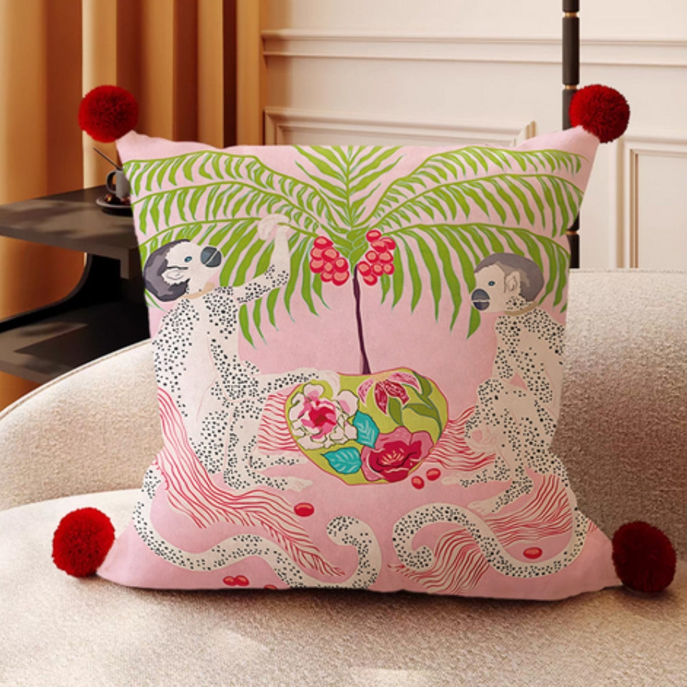 Collection de housses de coussin jardin aux singes