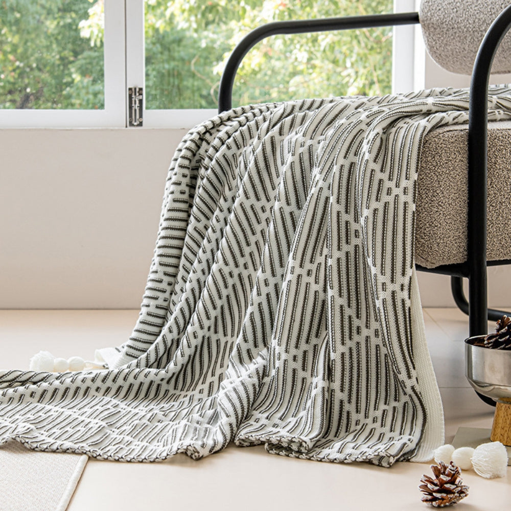 Plaid monochrome à losanges