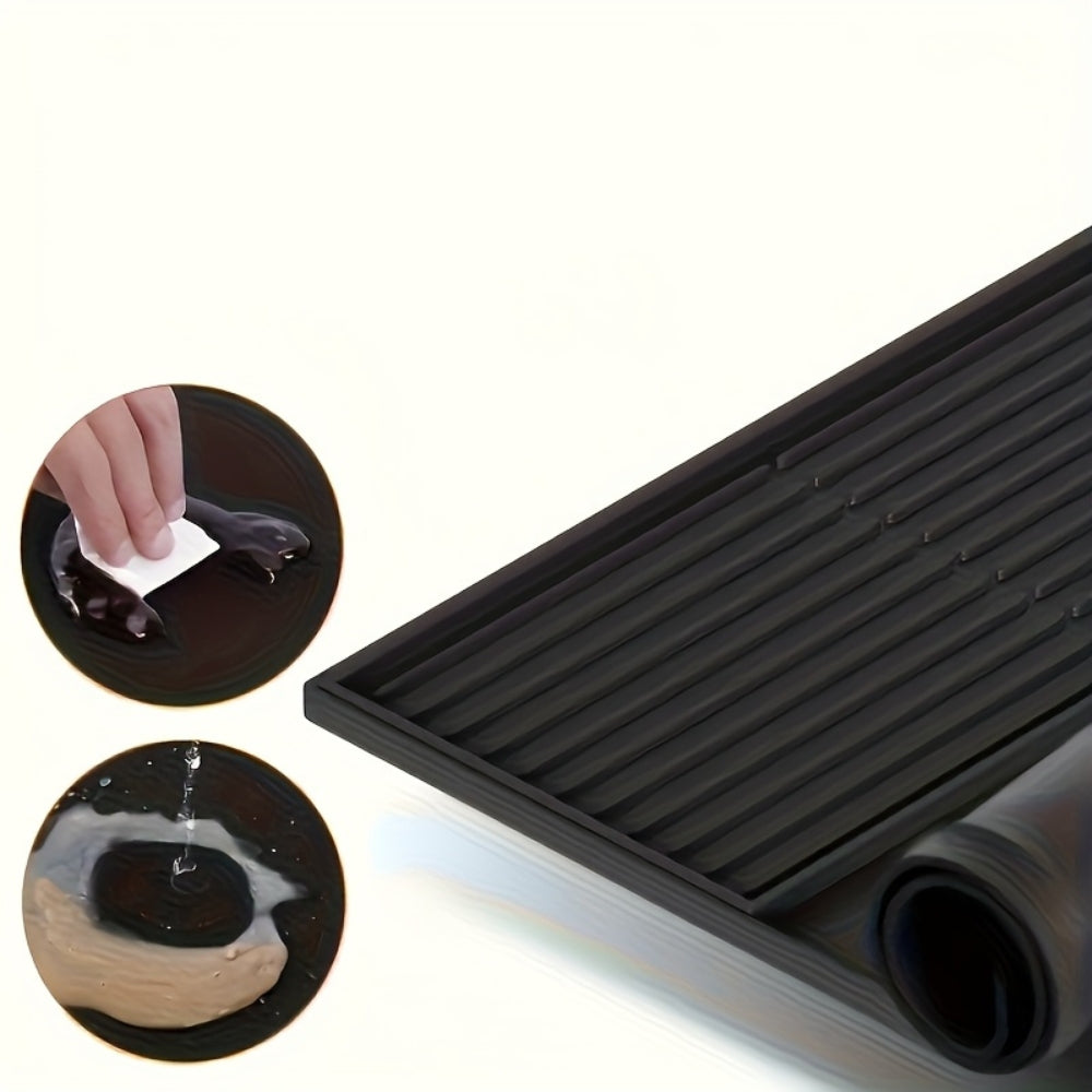 Tapis de bar à café en silicone avec égouttoir