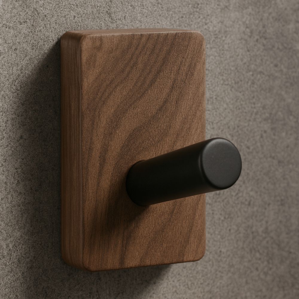 Patère murale en bois naturel